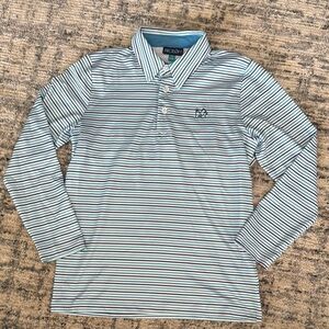 Prodoh boys xs 7/8 EUC Striped Polo Shirt - Blue and White